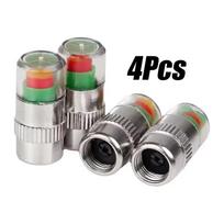 4 Pack Car Tire Pressure Indicator Tire Pressure Gauge Indicator Cap Sensor Core Monitor Alarm B1g2