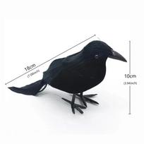Doom Crow Halloweeno Rekvizitas Dirbtinis Juodas Plunksnuotas Varnos Rekvizitas Plunksnuotas Paukščių Namelis Halloweeno Dekoracija Siaubo Baisus Sodo Dekoras black