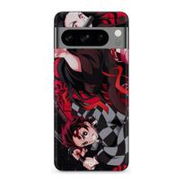 Case for Google Pixel 8 Pro demon slayer tanjiro nezuko attack fight juoda
