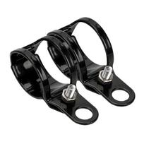 Skersmuo 27-31 mm. Motociklo priekinės šakės tvirtinimo posūkio signalo žibintų laikiklio lempos laikiklio priedai, skirti Chopper Cruiser Cafe Racer juoda