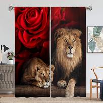 Wild Wolf Animal Free Shipping Window Curtains Blinds For Living Room Kid's Bedroom Bathroom Kicthen Office Door Home Decor2Pcs W65X60H(cm)X2Pcs&Hook