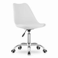 Chaise de bureau - VIKING CHOICE - ALBA - Réglable en hauteur - Blanc - Design contemporain balta