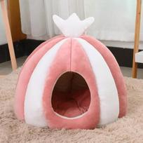 Warm Cat Kennel Winter Thickened Yurt Small Dog Kennel Closed Kennel Beds Mats Pet Supplies Products Semi Thickened Deep Sleep 50X50cm white