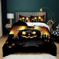 Halloween Duvet Cover KingQueen Size,skull Grim Reaper with Scythe Bedding for Kids Boys Teen,horror Skeleton Quilt Cover,black 70x133cm 2pcs brown