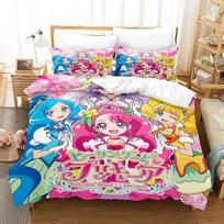 Anime Pretty Cure Bedding Set Duvet Cover Bed Set Quilt Cover Pillowcase Comforter king Queen Size Boys Adult Bedding Set EU Single 135x200cm