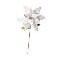 Artificial Christmas Flower Xmas Glitter Silk Party Decor Holiday Decoration Ornament,for žalia