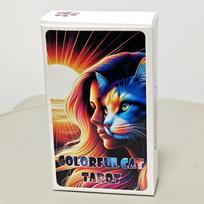 10.3*6cm 78 Colorful Cat Tarot Cards for Beginners Feline Deck Bursts with Color and Charm black