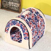 Pet Kennel  Cat Kennel Teddy Kennel   Cat Kennel  Foldable Four-season Pet Bed Dual-purpose S 35*30*28cm white