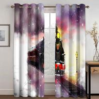 Room Darkening Blackout Curtains Thermal Insulated Window Curtains for Bedroom Living Rooms Drapes Decor W132cm x H160cm&Grommet gray