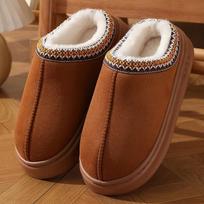 2025 pair of platform slippers, memory foam insoles, fabric lining, sewn upper design, non-slip EVA soles, easy to put on and take off family shoes 36-37 ruda