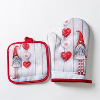 2Pcs Christmas Gloves Oven Mitts Merry Christmas Decorations for Home Christmas Ornaments Xmas Navidad Noel New Year Gifts