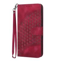 Casing for Samsung Galaxy Z Flip 3 4 5 6 Case Pu Leather Flip Card Slot Pocket Stand Wallet Cover Galaxy Z Flip 3 rožinė raudona spalva