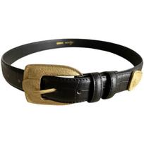 Four Seasons Available New Retro Vintage Port Style Belt Head Layer Cowhide Pants Belt Women'S Genuine Leather Belt Decoration 90*3 juoda