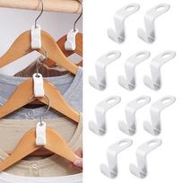 10 vnt. drabužių kabyklos jungčių kabliukai, vietą taupantis pakabos ilgintuvas spintos tvarkyklė 10pcs balta