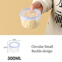 Food Storage Lids/Airtight Containers Bento Lunch Boxes Plastic Refrigerator Food Fresh Keeping Clear Airtight Food Container white