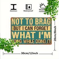 Aluminum Sign with Vintage Style, Saying 'Doing What I Can'. Rustic Wall Decor for Home, Garden, A Multipurpose Accent Piece. 20x30cm balta