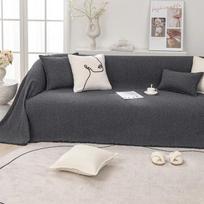 Sofa užvalkalas Audinys Rankšluostis Off White Universalus Sėdynės Pagalvėlė Didelio Tankio Austas Storas Pilnas Japonų Minimalistinis Atlošo Rankšluostis 180x130 gray