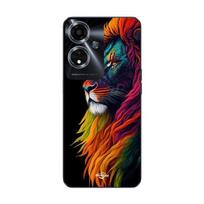 Case for Oppo A59 5G Majestic Colorful Lion juoda