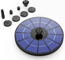 3.5W Solar Fountain Pump Built-in 1500mAh Battery Solar Bird Bath Fountain with 6 Nozzles Garden and Outdoor