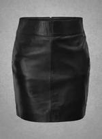 Black Genuine Leather Party For Women Wear Stylish 100%Lambskin Handmade Skirt S juoda