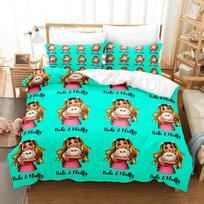 Rebekah Wing Merch Beki & Fluffy Bedding Set Single Twin Full Queen King Size Bed Set Aldult Kid Bedroom Duvetcover Sets Kawaii EU Single 135x200cm