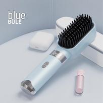 Portable Wireless Charging Hair Straightener Comb for Office Workers gray