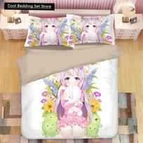 Kawaii Izumi Sagiri 3D Anime Print Bedding Set Duvet Covers Pillowcases One Piece Comforter Bedding Sets Bedclothes Duvet Cover EU single(135x200cm)