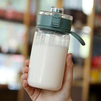 450/600ml Large Capacity Sports Water Bottle Leak Proof Plastic Cup Drinking Outdoor Travel Portable Gym Fitness Jugs CupFilters 450ml mėlyna