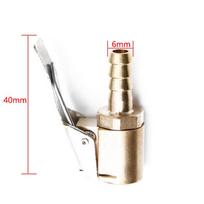 Portable Inflatable Pump for Car Tire Air Chuck Inflator Pump Valve Connector Clip-on Adapter Car Brass 8mm Tyre Wheel Valve