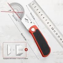 AIRAJ Daugiafunkcinis universalaus tipo peilis Įtraukiamas Aštrus pjovimo sunkiems darbams Plienas Lūžimas 18mm ašmenys Popieriaus pjovimas Elektrikas Profesionalus