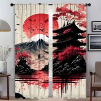 Curtains for Living Room Curtain for Room 2 Panel Sun Moon and Tree Home Interior Curtains Partition Halloween Decoration Shades W50xH70cmx2pcs-CL