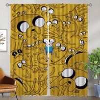 Adventures Time Blackout Curtain for Room 2 Panel Tulle for Bedroom Halloween Decoration Anti-mosquito Curtains 2 Pieces Shades W50xH70cmx2pcs-CL gray
