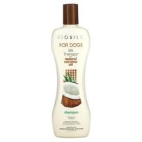 Biosilk, Šilkinė terapija, su natūraliu kokosų aliejumi šampūnas, šunims, 12 fl oz (355 ml) white