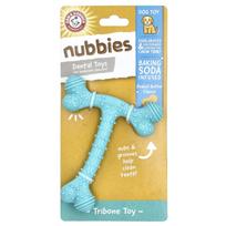 Arm & Hammer, Nubbies, Oral Toy for Medium Chewer Dogs, Tribone, Peanut Butter, 1 Toy