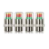 4Pcs Car Tire Pressure Gauge Valve Cap Car Tire Pressure Indicator Tire Pressure Gauge Indicator Sensor External Valve Detection CHINA