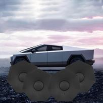 4 vnt. Rato stebulės gaubtai Centrinis žiedas Rato gaubtas Performance Pakeitimas Tesla Cybertruck 2024 2023 CHINA gray
