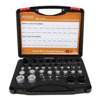 44PCS Nut and Bolt Thread Checker Aluminum High Accuracy Bolt Nut Identifier Gauge with Storage Box