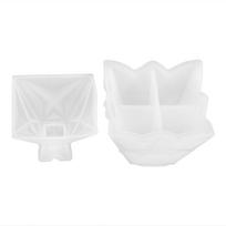 Silicone Mold Quadrangular Rhombus Storage Box Jewelry Box Epoxy Mould for DIY HandMade white