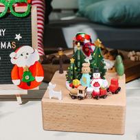 Rotating Music Box Creative Christmas Themed Ornament for Birthday Desktop angel