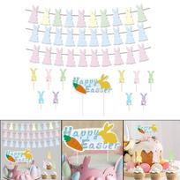 Velykų vėliavėlės Dekoracijos Kabantis girlianda Laiminga Dekoratyvinė white