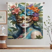 Beauty Rose Blinds Bedroom Blackout Curtains for Living Room Curtain Rods Kitchen Curtains on Offer Free Shipping Blind Curls W50xH70cmx2pcs-CL