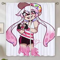 Splatoon Kitchen Curtains for Living Room 2 Elegant Pieces Blackout Curtain 100% Cheap Things With Free Shipping for Home Blinds W50xH70cmx2pcs-CL