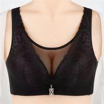 Summer Thin Anti Sagging Bra Without Steel Rims Plus Size Lace Bra Adjustable Double Breast Bra 34/75B juoda