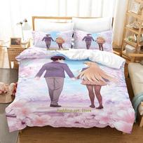 The Angel Next Door Spoils Me Rotten Bedding Set Cartoon Anime three-piece set Adult Kid Bedroom Duvetcover Sets 3D Kawaii Girls 70x133cm 2pcs