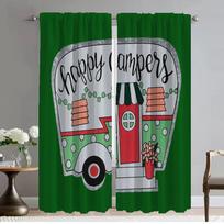 Happy Camping Elegant Room Curtains for Camera Blackout Curtain Tulle for Bedroom Home Interior Curtains 2 Pieces Shades Living W50xH70cmx2pcs-CL
