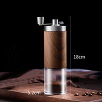 Manual Coffee Grinder Portable Wood Grain Stainless Steel Coffee Bean Grinder Professional Handmade Coffee Accessories black