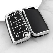 Automobilio rakto dangtelio fob dėklas, skirtas Volkswagen VW Polo Golf 7 MK7 Tiguan Passat Skoda Octavia Kodiaq Karoq Seat Ateca Leon