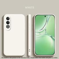 Liquid Silicone Case For OPPO K12 K11 K10 Pro K11X K12X Matte Original Liquid Shockproof Straight Edge Ultrathin Protective Soft Cover Shell OPPO K12 balta