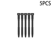 5Pcs Cable Ties Wire Organizer Straps Multipurpose Reusable Silicone Computer Fastener Home Office For Earphone Elastic 113MM juoda