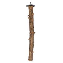 Natūralaus medžio papūgos stovas laikiklis nagų galandymo laktas paukščiui kramtyti pakabinamas narvo žaislas(3*35 cm)